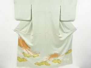 リサイクル　雲に菊模様刺繍五つ紋色留袖